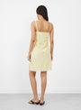 The Hillary Dress comes in Pale Yellow from Soeur at Couverture & The Garbstore
model back