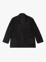 Rayon Silk Flannel Single Breasted Jacket Charcoal from Ssstein at Couverture & The Garbstore 
front 