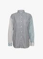 Striped Crazy Button Down Long Sleeve Shirt Black from BEAMS BOY at Couverture & The Garbstore
front 