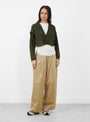 Short Military Liner Cardigan Olive from BEAMS BOY at Couverture & The Garbstore
model front