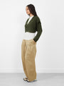 Short Military Liner Cardigan Olive from BEAMS BOY at Couverture & The Garbstore
model side