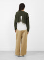 Short Military Liner Cardigan Olive from BEAMS BOY at Couverture & The Garbstore
model back