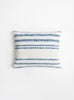 The Jax Striped Cushion Azure from ML Fabrics at Couverture and The Garbstore ghost