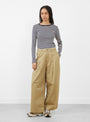 Wide Track Chino Pants Beige from BEAMS BOY at Couverture & The Garbstore
model front