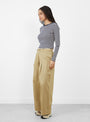 Wide Track Chino Pants Beige from BEAMS BOY at Couverture & The Garbstore
model side