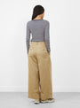 Wide Track Chino Pants Beige from BEAMS BOY at Couverture & The Garbstore
model back