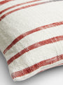 The Jax Striped Cushion Brick from ML Fabrics at Couverture and The Garbstore detail