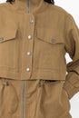 The Long Sleva Jacket comes in Tobacco from Apiece Apart at Couverture & The Garbstore
model detail