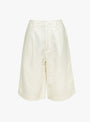 The Bari Bermuda Shorts come in Cream from Apiece Apart at Couverture & The Garbstore
front 