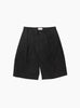 Linen Mixed Wide Shorts Charcoal from Still By Hand at Couverture & The Garbstore 