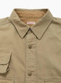 The Nugget Pocket Fish Shirt comes in Beige from Kapital at Couverture & The Garbstore
collar
