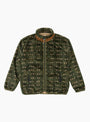 The Tsume-Shohbu Fleece Zip Blouson comes in Khaki from Kapital at Couverture & the Garbstore
front 