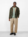 The Tsume-Shohbu Fleece Zip Blouson comes in Khaki from Kapital at Couverture & the Garbstore
model front 