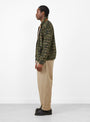 The Tsume-Shohbu Fleece Zip Blouson comes in Khaki from Kapital at Couverture & the Garbstore
model side