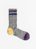 The 60 Yarns Grandrelle Ivy Rainbowy Happy Socks come in Grey from Kapital at Couverture & The Garbstore
front 