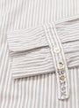 The Cabin Work Shirt comes in White Stripe from Kapital at Couverture & The Garbstore
sleeve