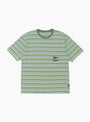 The Pennant 3 Flags Striped T-Shirt comes in Mint Green from Kapital at Couverture & The Garbstore
front 