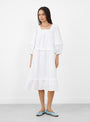 The Alice Dress Optic White from Skall at Couverture and The Garbstore 
model front