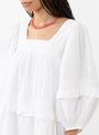 The Alice Dress Optic White from Skall at Couverture and The Garbstore 
model detail