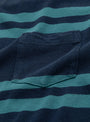 Bold Stripe LS Tee Navy from Khakis (2020) at Couverture & The Garbstore
pocket