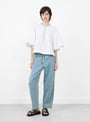 The Bonne Blouse comes in Optic White from Skall Studio at Couverture & The Garbstore
model front