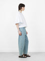 The Bonne Blouse comes in Optic White from Skall Studio at Couverture & The Garbstore
model side