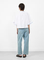 The Bonne Blouse comes in Optic White from Skall Studio at Couverture & The Garbstore
model back