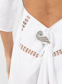 Napkin Ring Dress Off White from RENATA BRENHA at Couverture & The Garbstore 
model detail