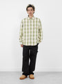 The Lau Plaid Shirt Jacket from Stüssy comes in Off White at Couverture & The Garbstore
model front
