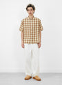 The Liam SS Plaid Shirt from Stüssy comes in Brown at Couverture & The Garbstore
model front