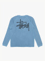 Stüssy's garment-dyed Raglan Thermal Basic Stock in Dusty Blue at Couverture & The Garbstore
back 