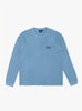 Stüssy's garment-dyed Raglan Thermal Basic Stock in Dusty Blue at Couverture & The Garbstore front