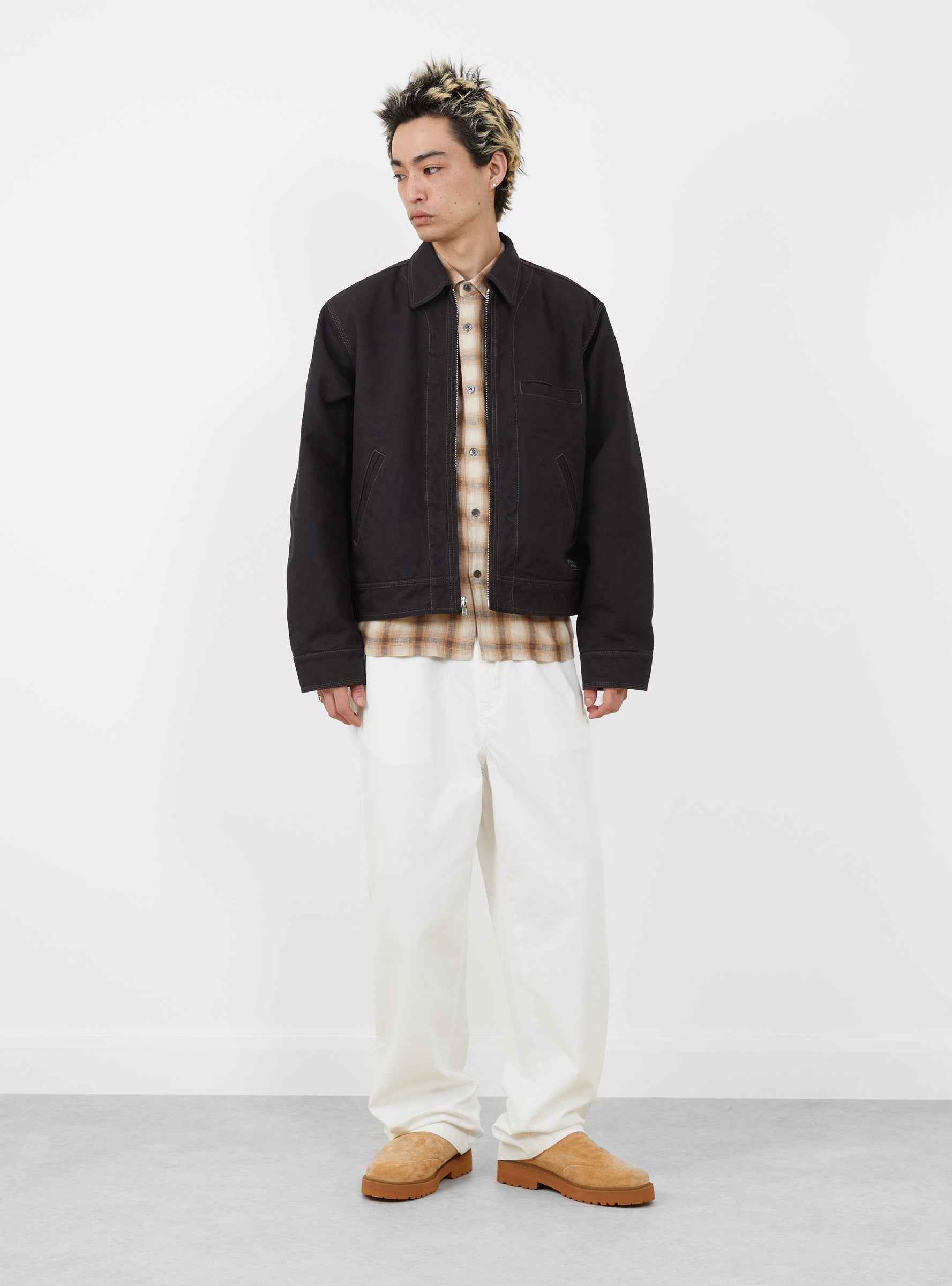 Collared Work Jacket Black by Stüssy | Couverture & The Garbstore