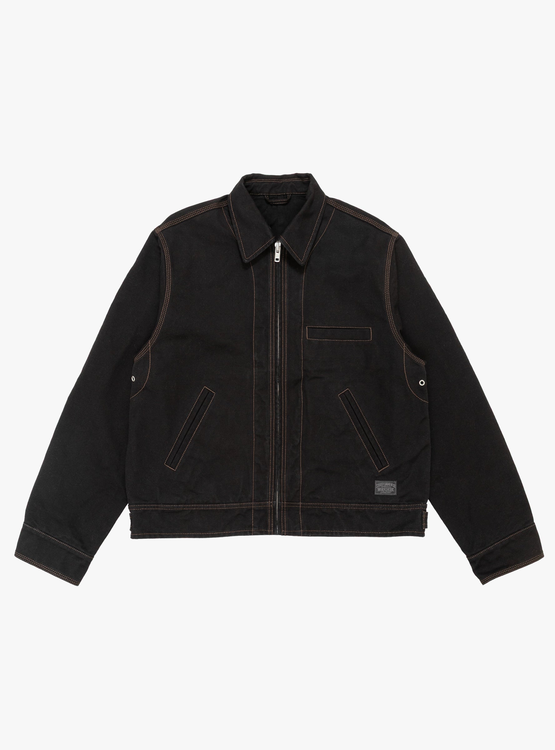 Collared Work Jacket Black by Stüssy | Couverture & The Garbstore