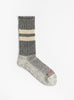 Pile Stripe Marl Socks Black & Beige from ROTOTO at Couverture & The Garbstore
front 