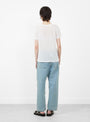 The V Neck Tee Shirt from Baserange comes in Undyed at Couverture & The Garbstore
model back