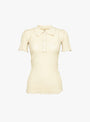 The Omato Polo Tee Shirt from Baserange comes in Off White at Couverture & The Garbstore
front