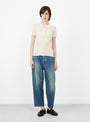 The Omato Polo Tee Shirt from Baserange comes in Off White at Couverture & The Garbstore
front model