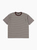 The Striped SS Tee from Sedan All-Purpose comes in Brown & Charcoal at couverture & The Garbstore
front 