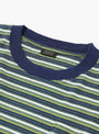 Striped SS Tee Olive & Navy from Sedan All-Purpose at Couverture & The Garbstore neckline 