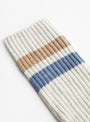 The Race Knee Socks from Baserange come in Grey Melange at Couverture & The Garbstore detail