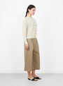 The Linen and Cotton Flecked Cardigan from Cordera comes in Cream at Couverture & The Garbstore
model side