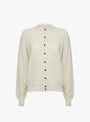 The Linen and Cotton Flecked Cardigan from Cordera comes in Cream at Couverture & The Garbstore
front
