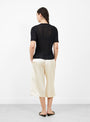 The Rib Knit T-Shirt from Cordera comes in Navy at Couverture & The Garbstore
model back