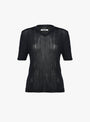 The Rib Knit T-Shirt from Cordera comes in Navy at Couverture & The Garbstore
front 