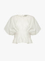 Violet Short Sleeve Top White from Sea at Couverture & The Garbstore
front 