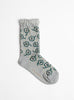 The Candy Flower Socks from Minä Perhonen come in Light Grey at Couverture & The Garbstore
front 