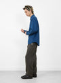 The Made in Japan Grande Shirt from TDR comes in Royal Blue at couverture & the Garbstore
model side