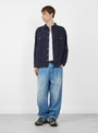 Double Pocket Grande Shirt Navy at Couverture & The Garbstore model front
