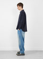 Double Pocket Grande Shirt Navy at Couverture & The Garbstore model side